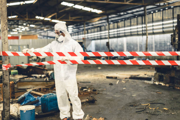 Professional Biohazard technician working in Reddick, FL